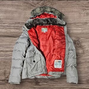 Vtg Eddie Bauer Seattle W's M YUKON EB550 Fill Power Down Puffer Jacket Faux Fur